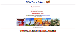 Desktop Screenshot of gitatravels.com
